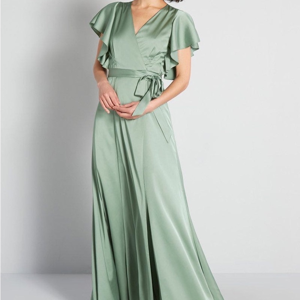 ModCloth x Hutch - Wrap Maxi Dress - Size L. Basil Green (New with tags)